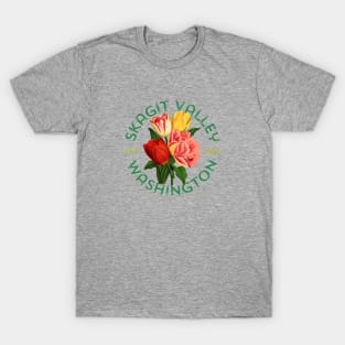 Skagit Valley Washington Vintage Tulip Gardeners Floral T-Shirt